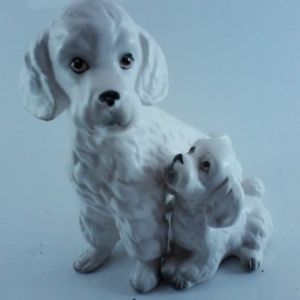 Made in Japan white Poodle dog with pup